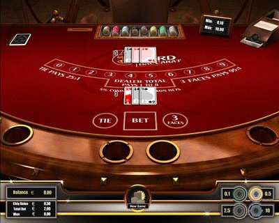 3 Card Baccarat table